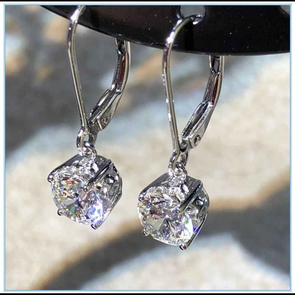 New 18k Bridal Dangle Earrings